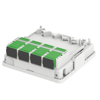 FTTX 4 núcleos de plástico de fibra óptica, painel de tomada com conector SC