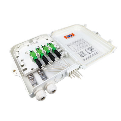 Caixa de distribuição de fibra óptica de terminal FTTH externo de 8 núcleos com 3 tempos