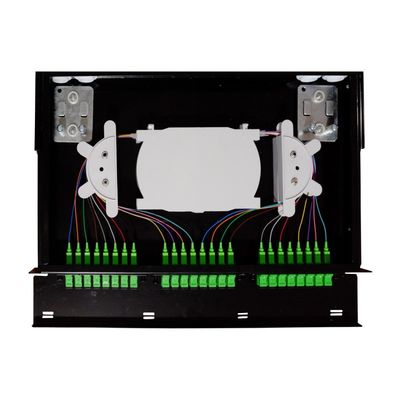FTTX 1U Tipo de gaveta Interior Sub ODF 19 polegadas Fibra óptica quadro de distribuição para rede LC