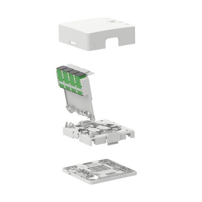 FTTX 4 núcleos de plástico de fibra óptica, painel de tomada com conector SC