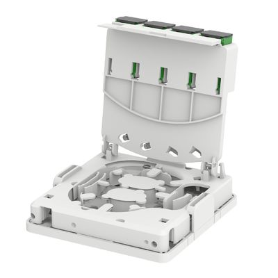 FTTX 4 núcleos de plástico de fibra óptica, painel de tomada com conector SC