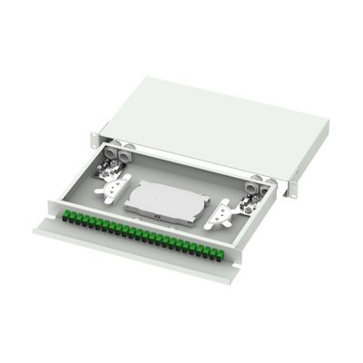 Conector de aço laminado a frio SC FC ST LC Tipo 19 polegadas Quadro de distribuição de fibra óptica para FTTX