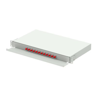 Conector de aço laminado a frio SC FC ST LC Tipo 19 polegadas Quadro de distribuição de fibra óptica para FTTX