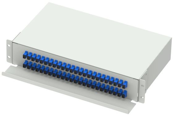 Conector de aço laminado a frio SC FC ST LC Tipo 19 polegadas Quadro de distribuição de fibra óptica para FTTX