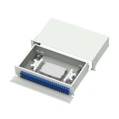 Conector de aço laminado a frio SC FC ST LC Tipo 19 polegadas Quadro de distribuição de fibra óptica para FTTX