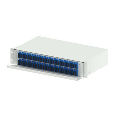 Conector de aço laminado a frio SC FC ST LC Tipo 19 polegadas Quadro de distribuição de fibra óptica para FTTX