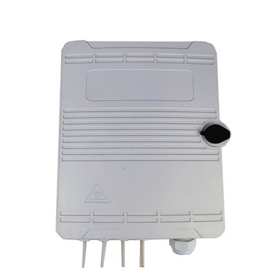 Caixa de distribuição de fibra óptica montada em poste de parede para rede FTTH IP65 exterior 8 núcleos
