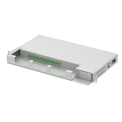 Quadro de distribuição subóptico 12 núcleos 19 polegadas FC APC Tipo Swing Patch Panel para rede FTTH