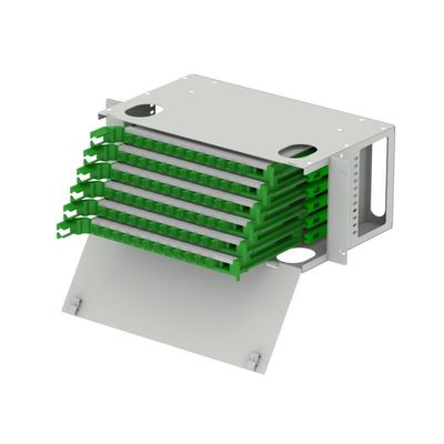 Aço laminado a frio 19 polegadas Patchpanel Interior Fibra Óptica Quadro de Distribuição ODF