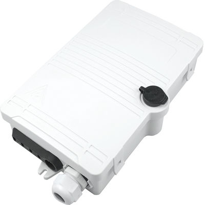 Caixa de terminação de fibra óptica de 4 núcleos FTTH IP65 exterior com conector de parede montado em cinza