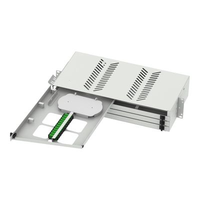19 polegadas Fibra Óptica Patch Panel Sub ODF com conectores SC LC e aço laminado a frio