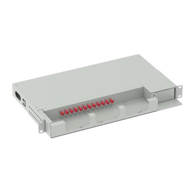 12 Núcleos Quadro de Distribuição Óptica UPC Tipo Swing Patch Panel 19 polegadas para FTTX 5