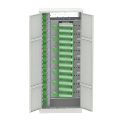 Quadro de distribuição de fibra óptica montado em rack interno de 19 polegadas SC/FC cinza