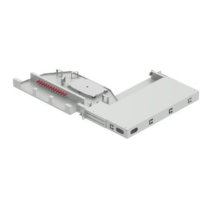 12 Núcleos Quadro de Distribuição Óptica UPC Tipo Swing Patch Panel 19 polegadas para FTTX 5