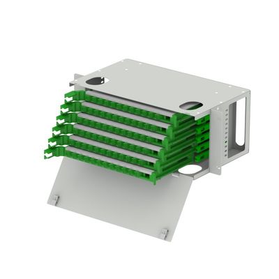 12-144 Núcleos Capacidade 19 polegadas painel de remendo feito de aço laminado a frio para equipamentos de fibra óptica