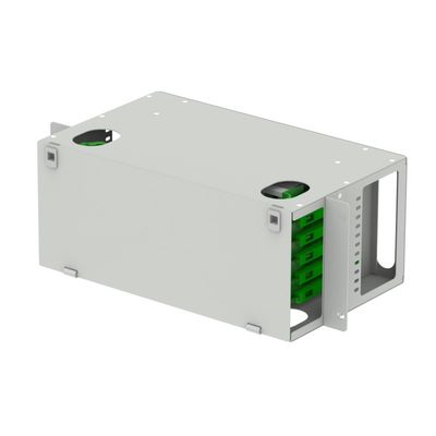 12-144 Núcleos Capacidade 19 polegadas painel de remendo feito de aço laminado a frio para equipamentos de fibra óptica