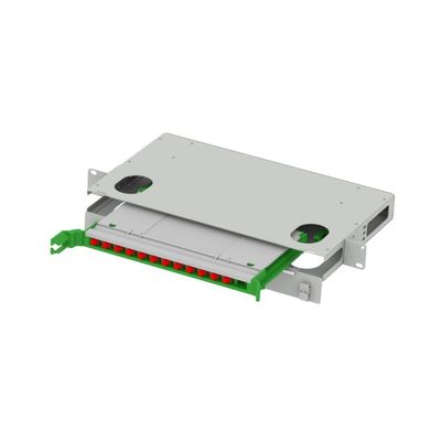 12-144 Núcleos Capacidade 19 polegadas painel de remendo feito de aço laminado a frio para equipamentos de fibra óptica