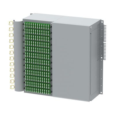 576 Núcleos de alta densidade Flip Down 19 polegadas Fibra Óptica Patch Panel para rede LAN com fio
