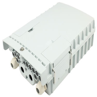 Caixa de distribuição de fibras de material PC ABS para acesso FTTH de 16 núcleos em montagem de poste de parede