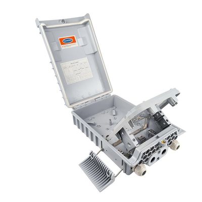 Caixa de distribuição de fibras de material PC ABS para acesso FTTH de 16 núcleos em montagem de poste de parede