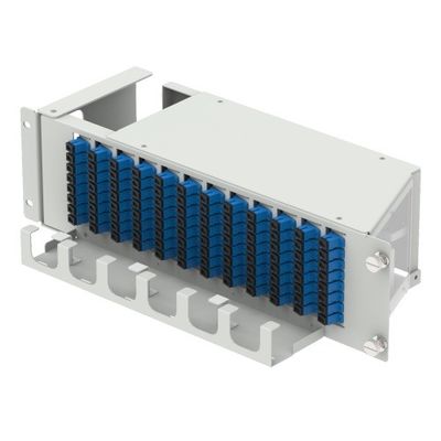 5 Time Gray 96cores 19 polegadas Flip down Fiber Optic Patchpanel para equipamentos ópticos