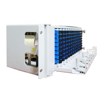 5 Time Gray 96cores 19 polegadas Flip down Fiber Optic Patchpanel para equipamentos ópticos