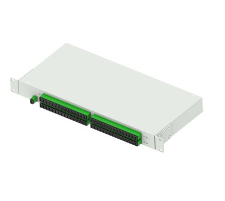 Rede ODN 19 polegadas APC Tipo Fibra Óptica Splitter Panel para 1U Height Data Center FTTX