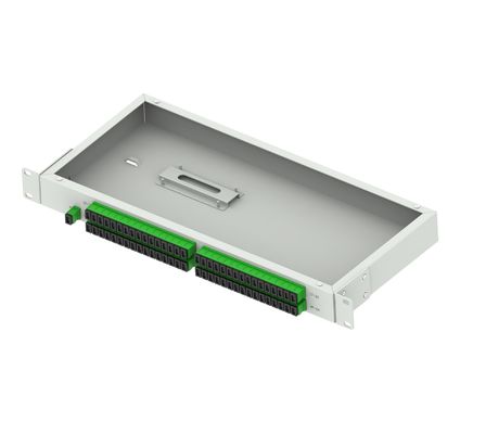 Rede ODN 19 polegadas APC Tipo Fibra Óptica Splitter Panel para 1U Height Data Center FTTX