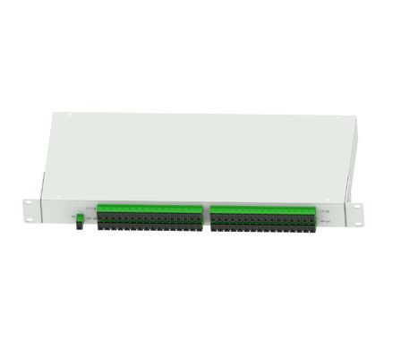 Rede ODN 19 polegadas APC Tipo Fibra Óptica Splitter Panel para 1U Height Data Center FTTX