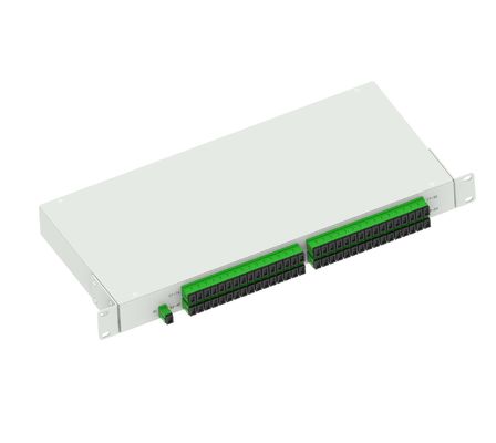 Rede ODN 19 polegadas APC Tipo Fibra Óptica Splitter Panel para 1U Height Data Center FTTX