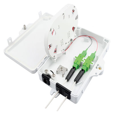 Acessos de distribuição de rede FTTH IP65 Fibra óptica de terminação de caixa 2 núcleos PC ABS