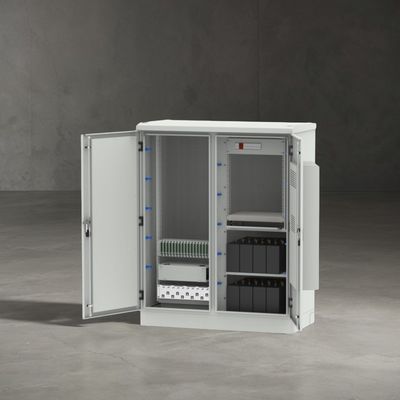 Gabinete de telecomunicações ao ar livre feito de aço inoxidável para confiabilidade da rede
