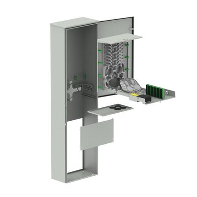 Chapa de aço laminada a frio IP65 gabinete de telecomunicações para o exterior para distribuição de fibra óptica de densidade ODF