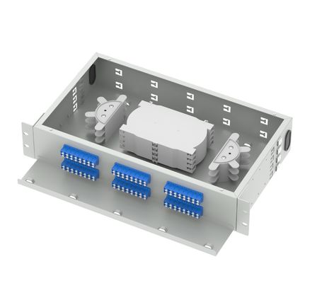 Quadro de distribuição subóptico 48 portas 19 polegadas LC UPC patch panel para rede FTTH melhor