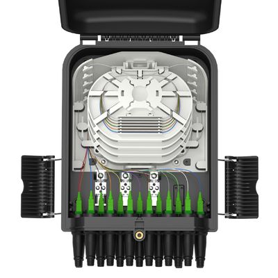 PC ABS 16 núcleos FTTH Fibra Óptica Terminal Box para montagem em parede e poste no exterior