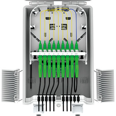- Made FTTH IP68 8 núcleos Fibra Óptica caixa de distribuição com conector SC 274x175x86