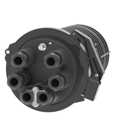 Black 192 Cores Fibra Óptica Splice Closure Cable Joint Enclosure para projetos FTTH de rede