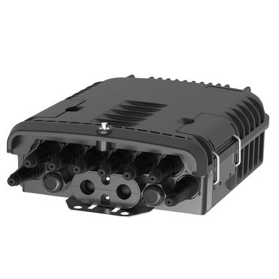 Caixa de distribuição de fibra óptica de 8 portas montável em parede/pólo para rede FTTX IP65 ao ar livre