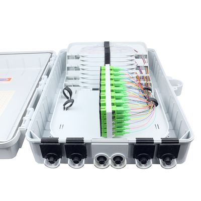 Caixa de terminação de caixas de fibra óptica de 16 núcleos de divisão para rede de tamanho 420x320x130 mm