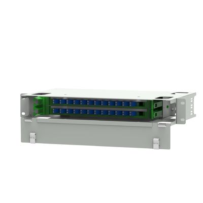 Aplicação interna LC Tipo 24 Portos Fibra Óptica Patchpanel de Distribuição para Data Centers