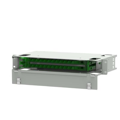 24 Painel de parches de distribuição de fibra óptica por porta E2000 Tipo para rede ODN e data center