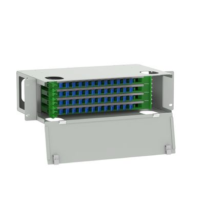 E2K Tipo 48 Portos Fibra Óptica Patchpanel de Distribuição em branco para aplicações FTTX