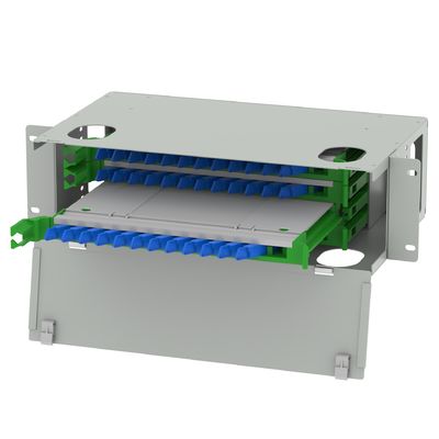 E2K Tipo 48 Portos Fibra Óptica Patchpanel de Distribuição em branco para aplicações FTTX