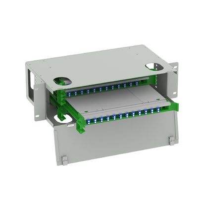 Quadro de distribuição subóptico LC Tipo 48 portas Fibra óptica Patchpanel para Data Center