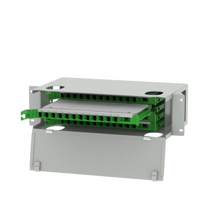 SC UPC Connector 48 Ports Fiber Distribution Patch Panel para rede ODF interna FTTH
