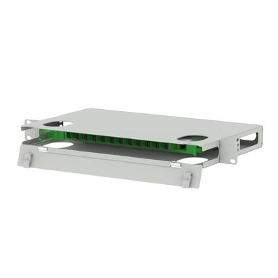 Rede ODN SC Tipo 12 Portos Patchpanel de Distribuição de Fibra com Característica Utilizada RAL 7035