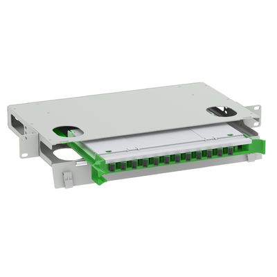 Rede ODN SC Tipo 12 Portos Patchpanel de Distribuição de Fibra com Característica Utilizada RAL 7035