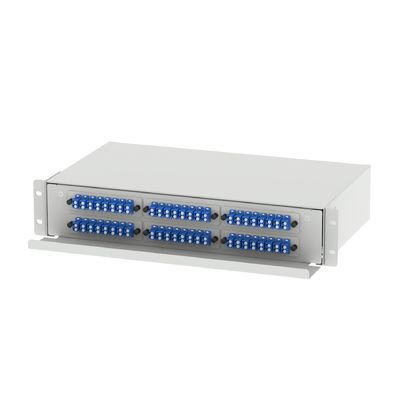 5 LC Tipo 2U 96 Port Fiber Optic Distribution Patchpanel para conector FTTX Tipo LC