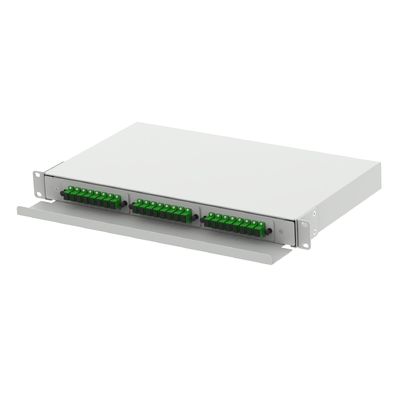 SC Tipo 1U 24 Port Patchpanel de distribuição de fibra óptica para FTTX Branco e &quot; Choice