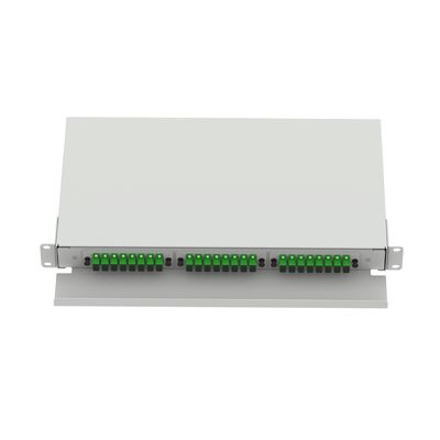 SC Tipo 1U 24 Port Patchpanel de distribuição de fibra óptica para FTTX Branco e &quot; Choice
